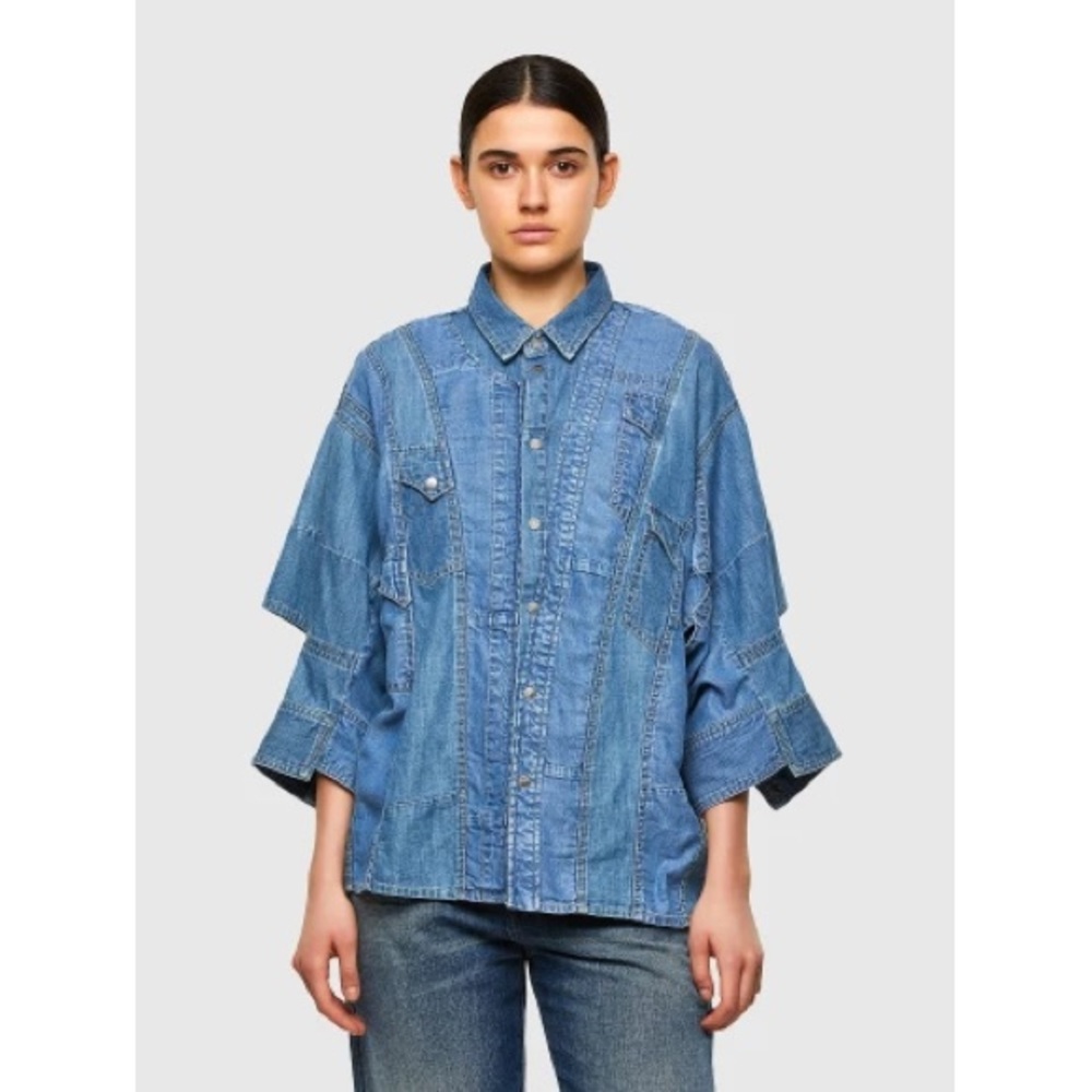 DE-RINGLE-MM-SP SHIRT
Diesel Blue Denim Button-Up Shirt